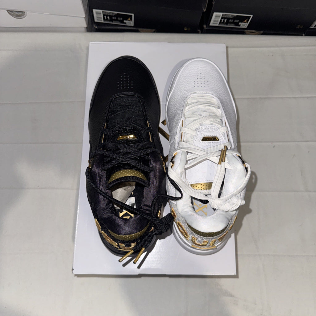 Nike Zoom LeBron NXXT Gen AMPD Equity White-Gold-Black, Size 10, FJ1566-103