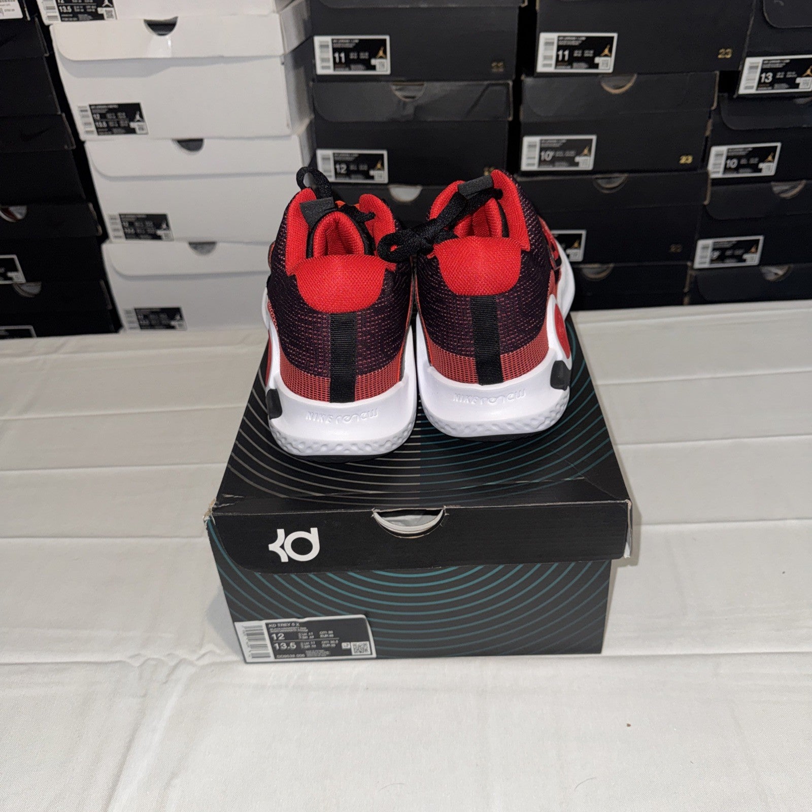 Nike KD Trey 5 x DD9538-006 University Red Black Sneakers, Size 12 US