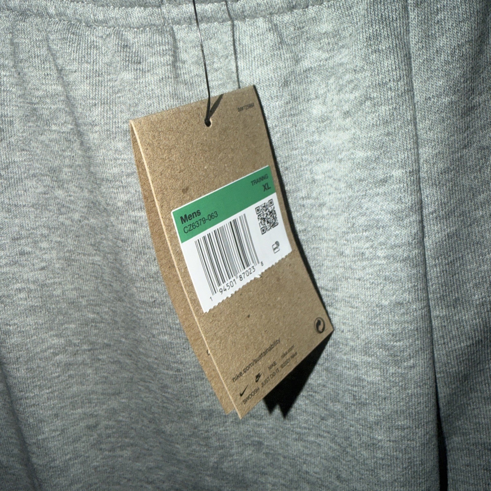 Nike Pants Men XL Gray Heather Jogger Dri Fit Tapered Sweats XL 0123-0126