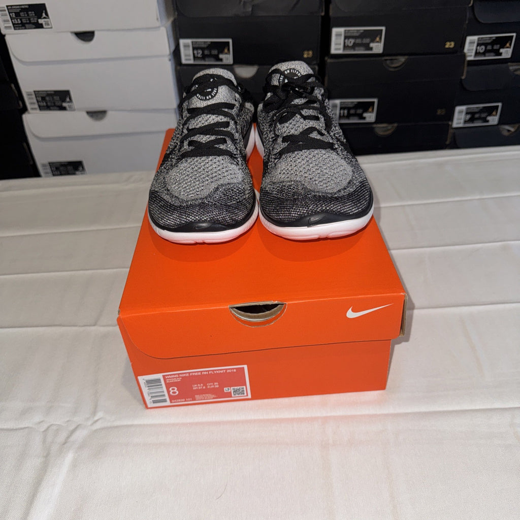 Size 8 - Nike Free RN Flyknit 2018 White Black W