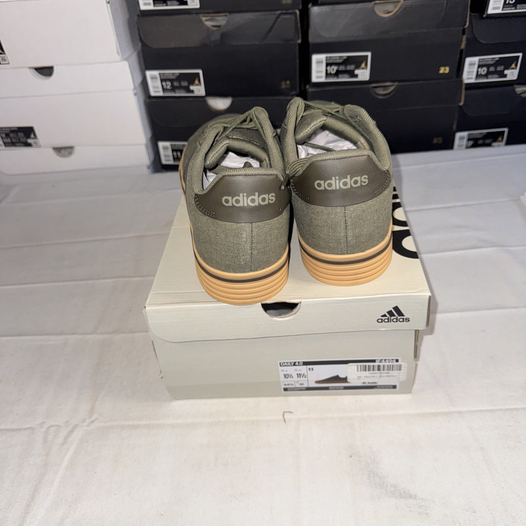 adidas Daily 4.0 Skateboarding Shoes Olive Green, Gum, Size 10.5 US IF4494