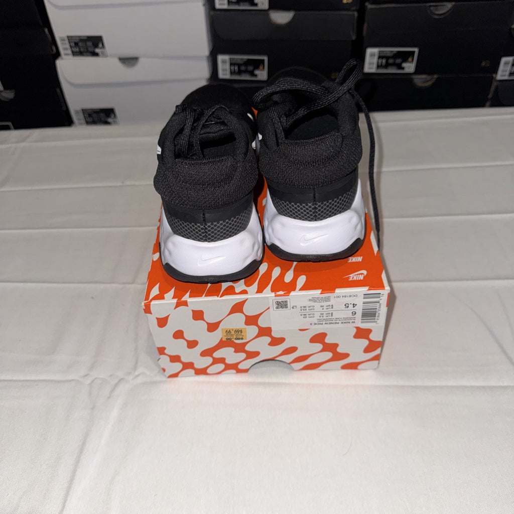 Nike Renew Ride 3 Women's Running Shoes, Size 6, Black/White, DC8184-001