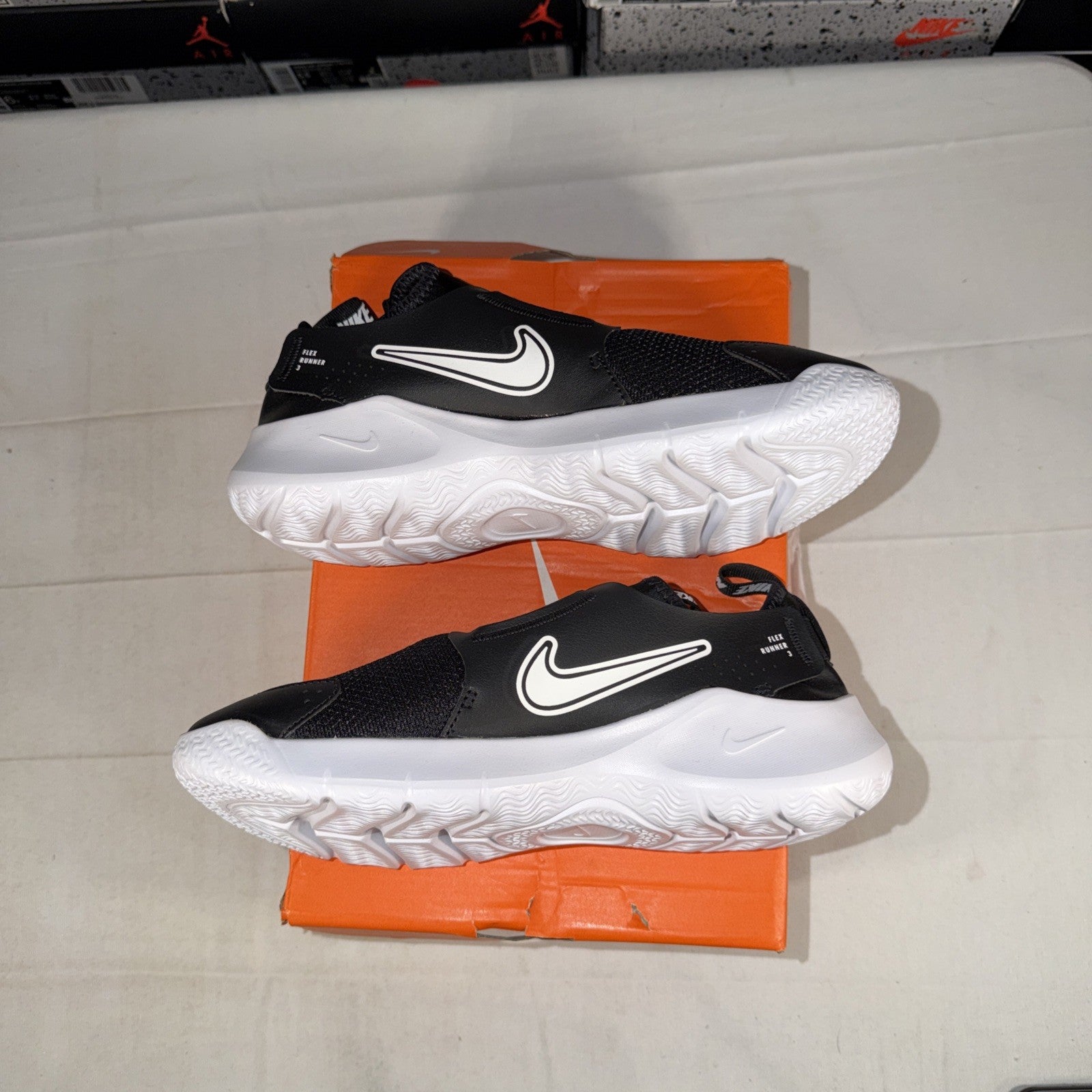 Nike Flex Runner 3 Kids' Running Shoes Black/White, Size 6.5Y, FN1294-005