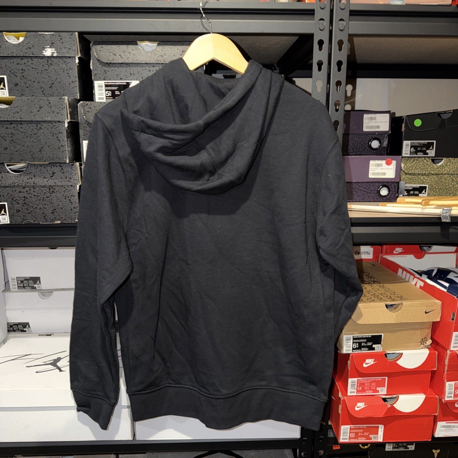 Nike Men’s Sportswear Club Fleece Black Full Zip Hoodie Size Medium 0147 & 0210