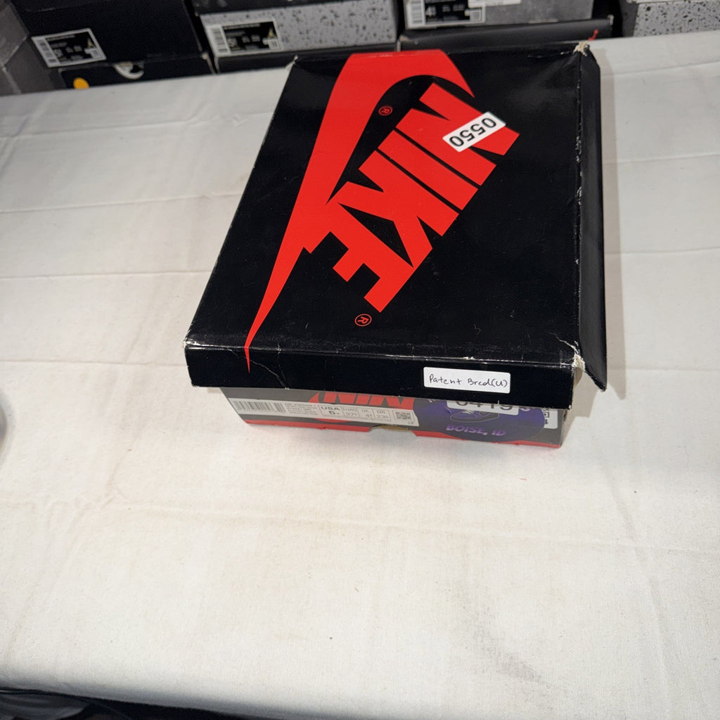 Air Jordan 1 Retro High OG GS Patent Bred Size 5Y 575441-063