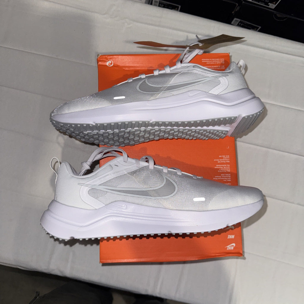 Nike Men's Downshifter 12 Running shoes White Platinum White Size 12 New