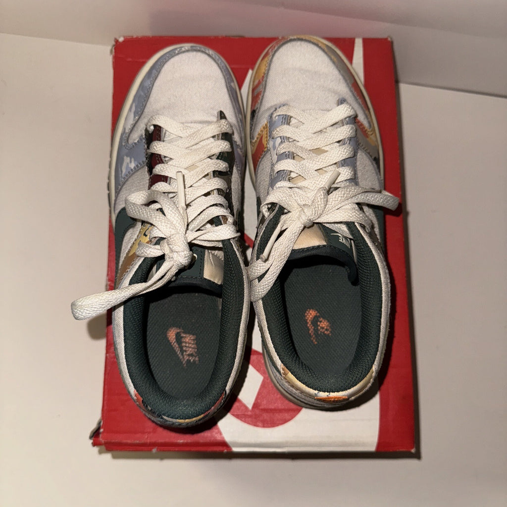 Nike Dunk Low SE Sail Multi-Camo DB1909-100 ( GS ) Size 5.5Y