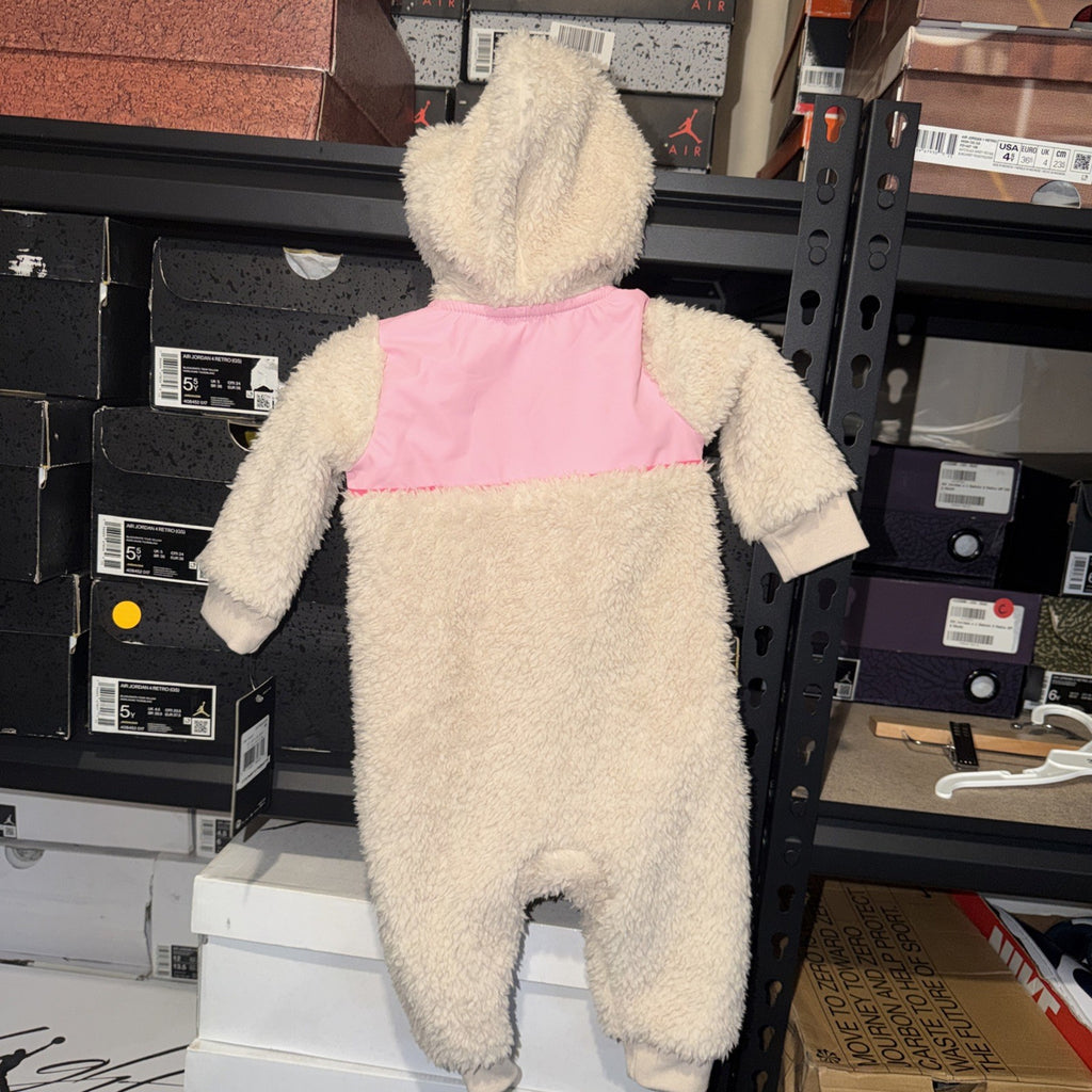 Nike Toddler Fuzzy Suit Light Orewood Brown Pink 6 Months  NWT 0102