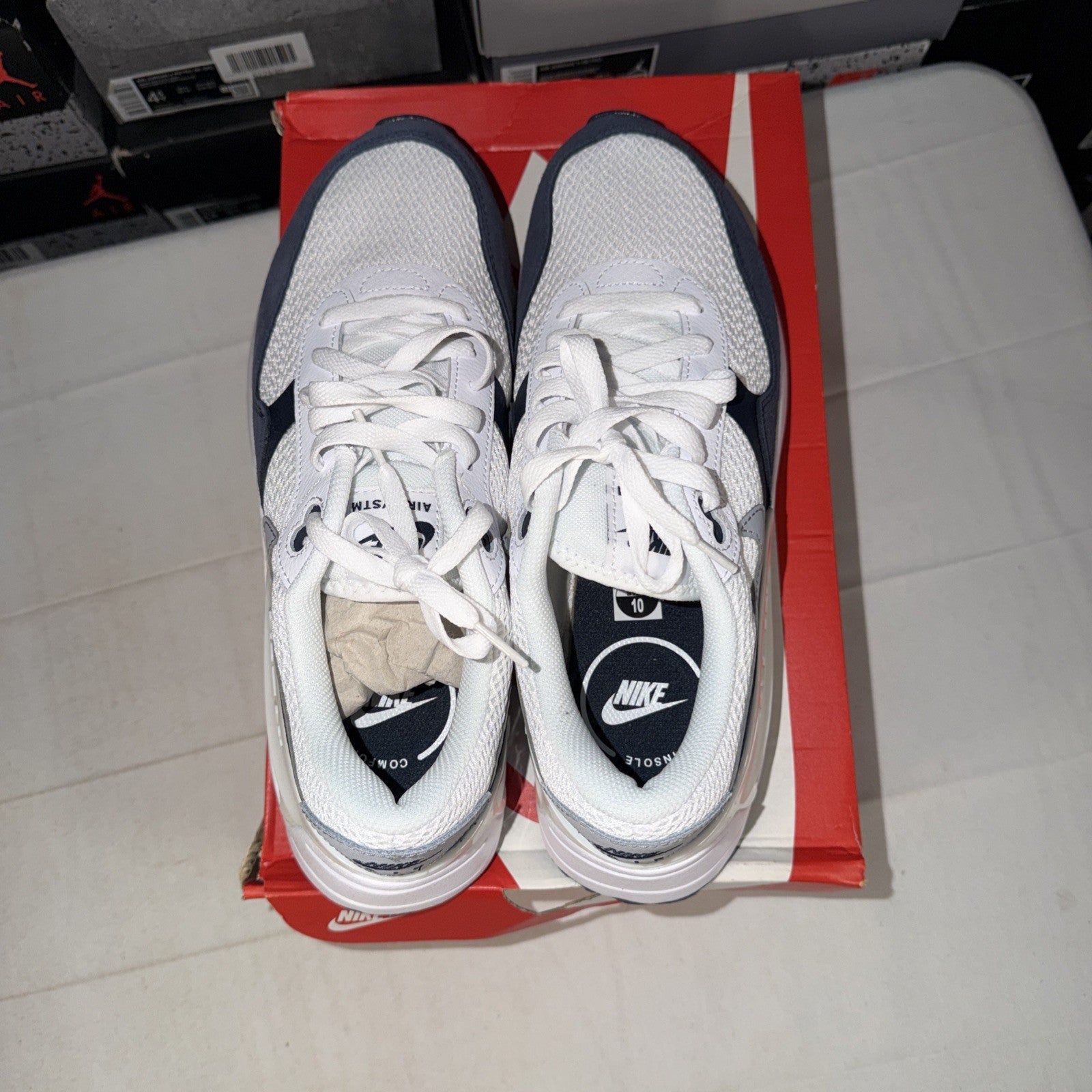 Nike Air Max SYSTM Men's Sneakers White/Grey/Obsidian, Size 10, DM9537-102