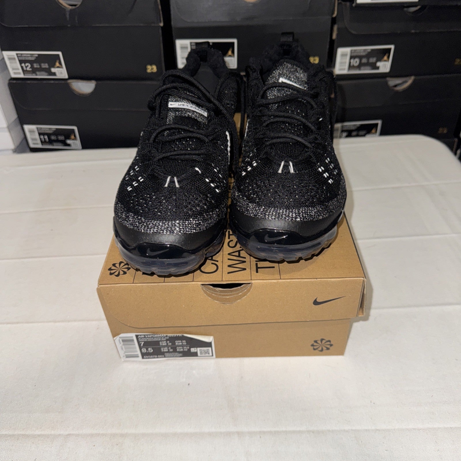 Nike Air VaporMax 2023 Men's Sneakers Black/White, Flyknit, DV1678 001 Size 7