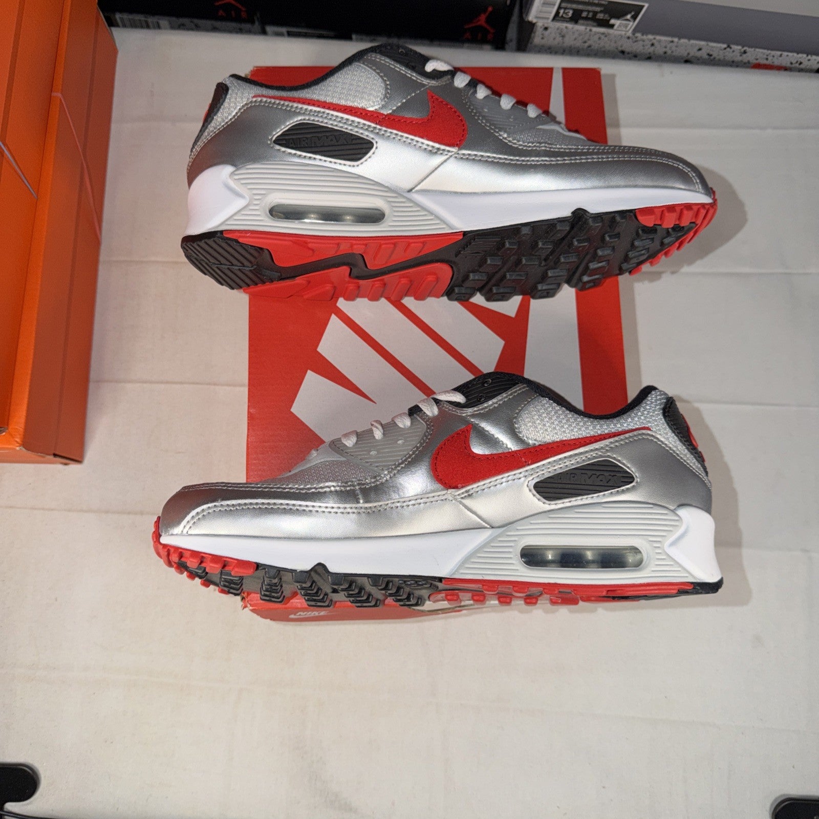 Nike Air Max 90 Photon Dust University Red/Silver Size 10 DX4233-001