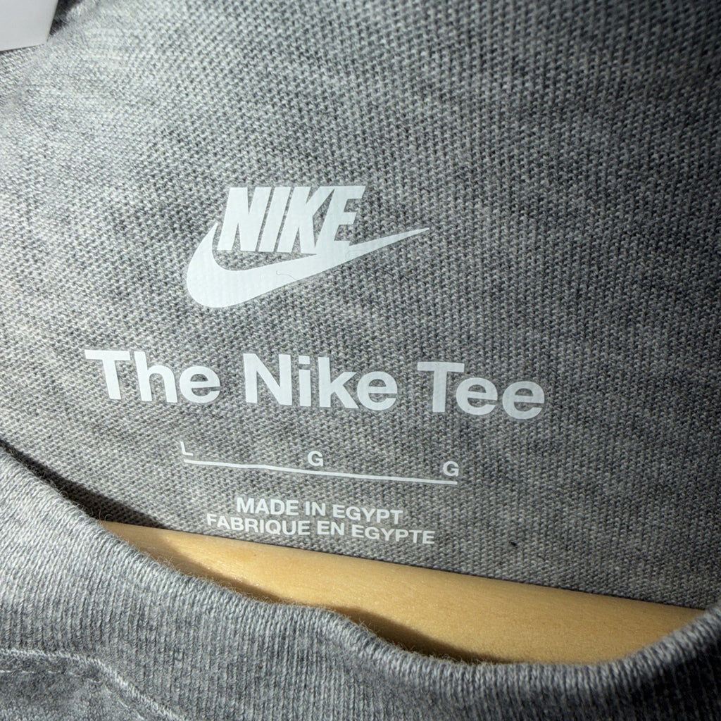 Nike Kids Large Gray Cotton Athletic Tee with Swoosh Logo AR5254-063 0058-0069