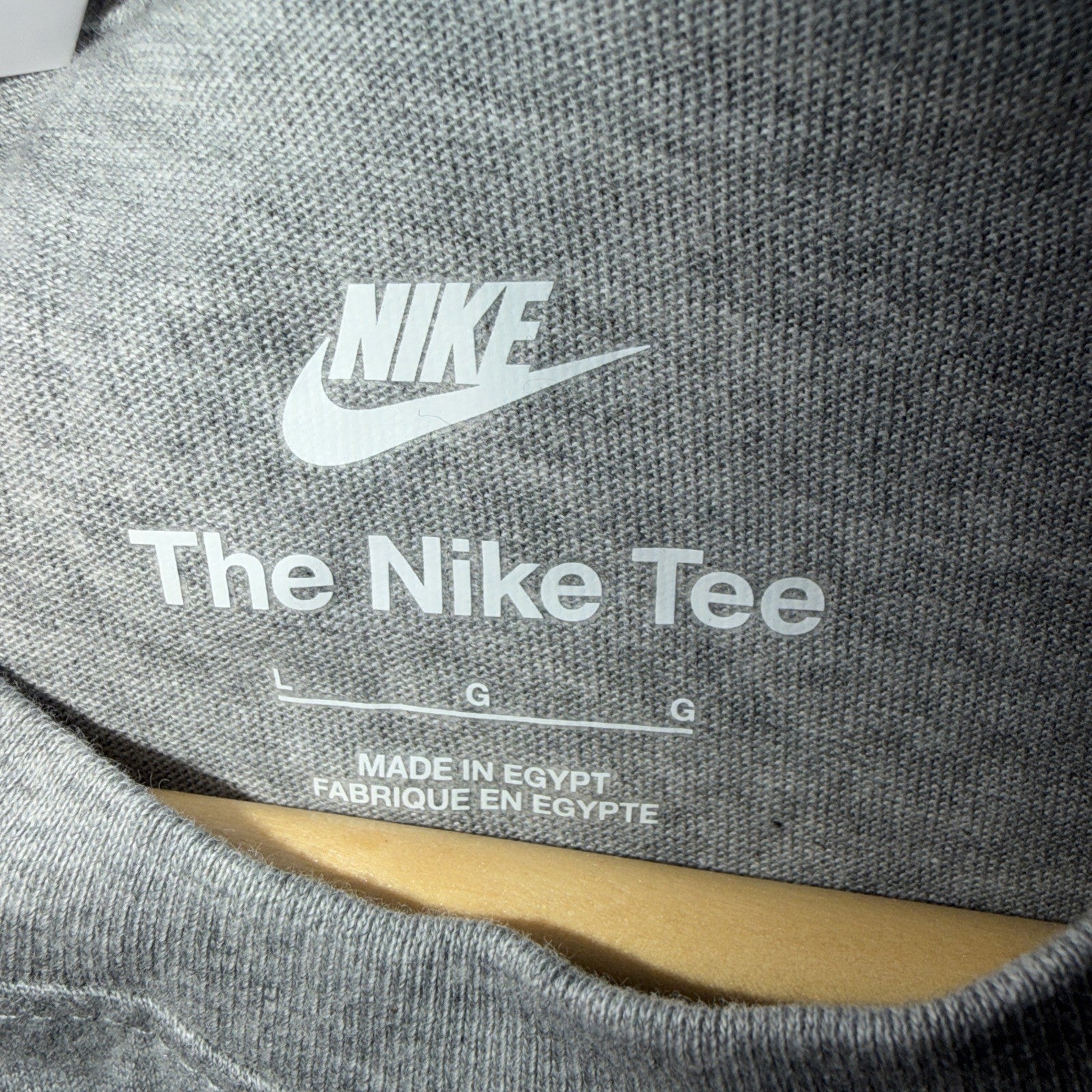 Nike Kids Large Gray Cotton Athletic Tee with Swoosh Logo AR5254-063 0058-0069