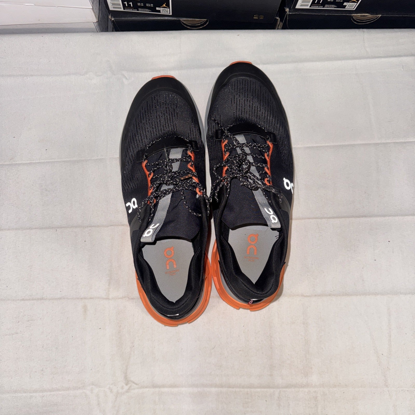 On Men's Cloudnova Flux Running Shoes Size 11, Orange/Black, 3MD10260666