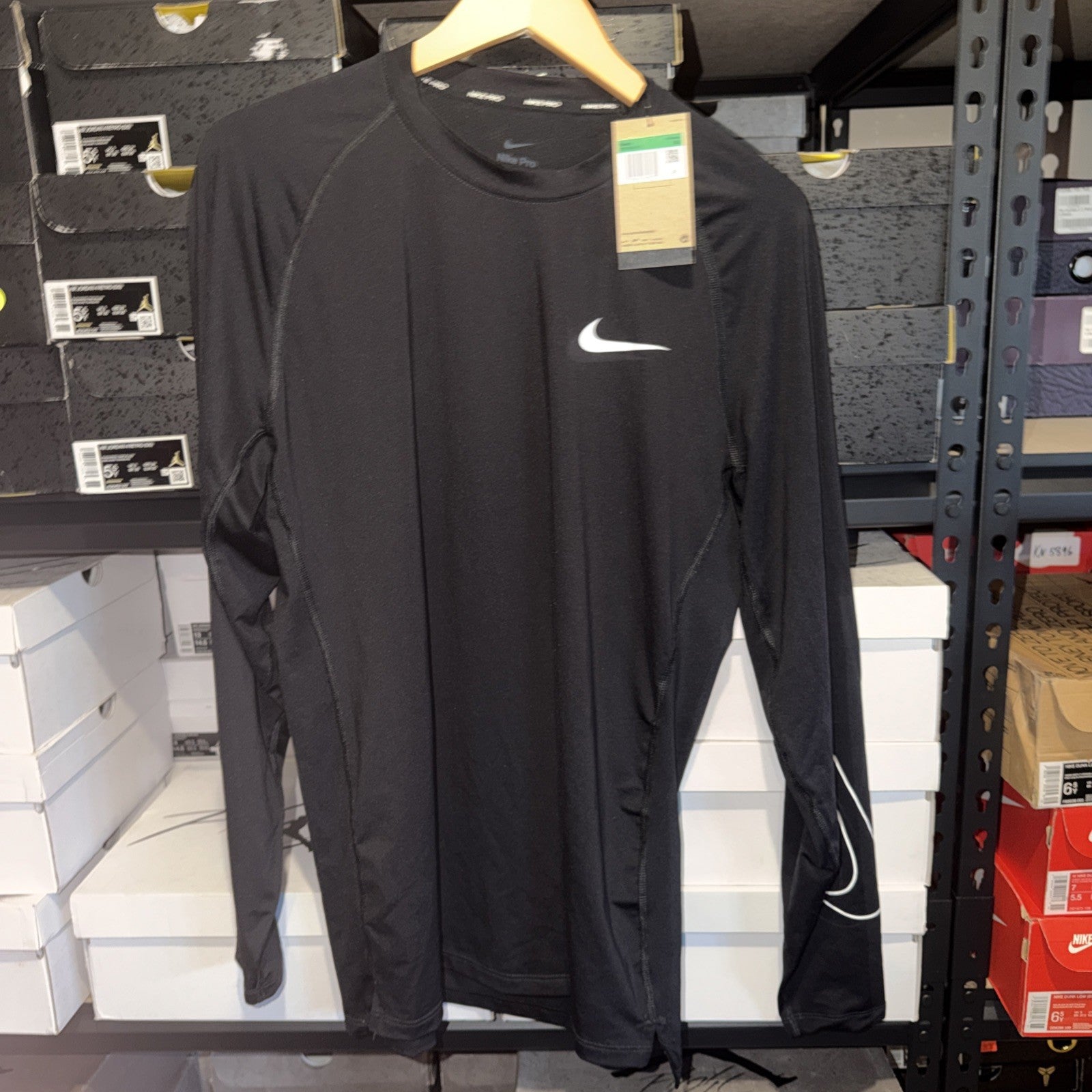 Nike Pro Dri-Fit Longsleeve Training Shirt Black DD1980-010 Mens Size XL 0094