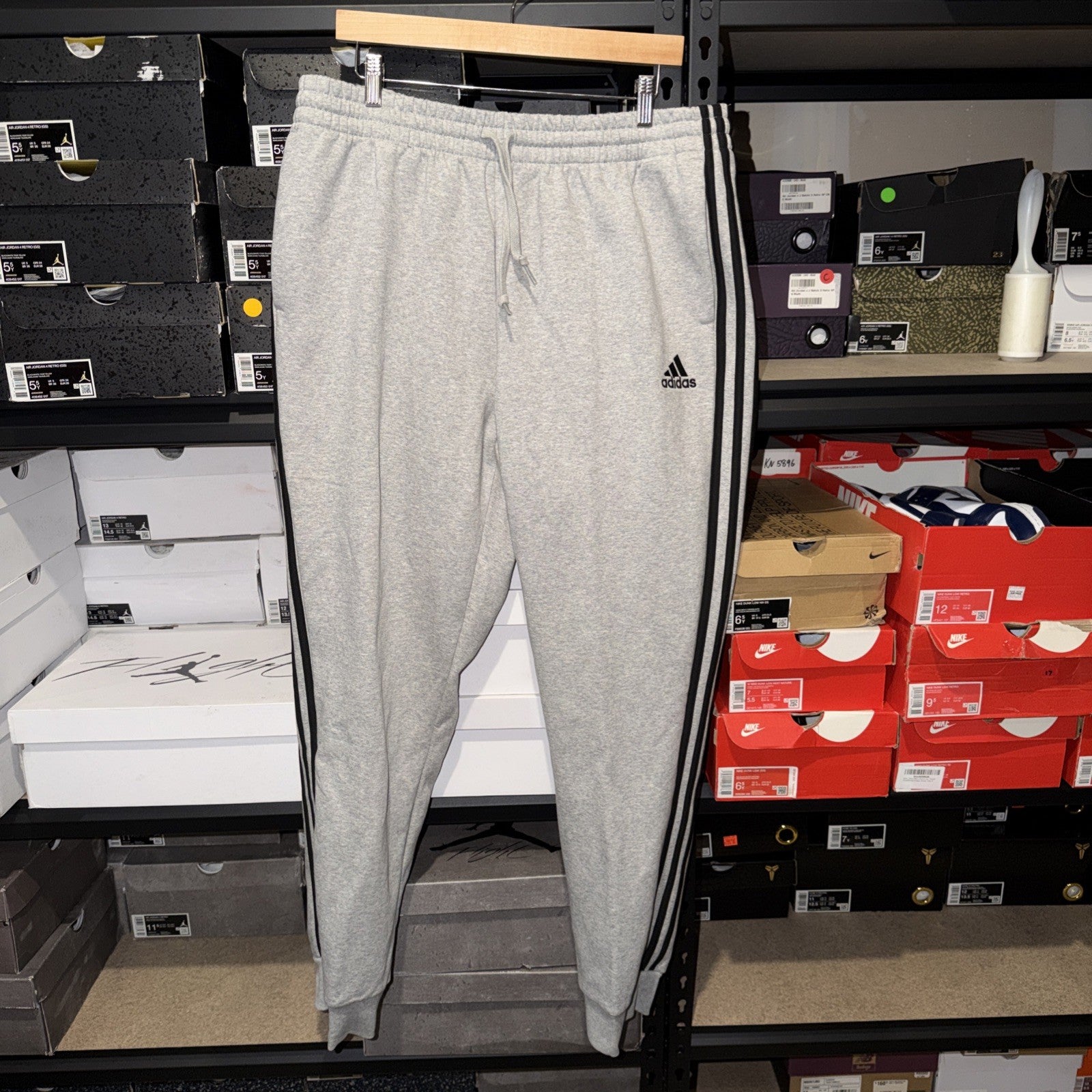 Adidas 3 Stripe Fleece Tapered Leg Jogger Pant Sweatpants GK8824 XL 0177