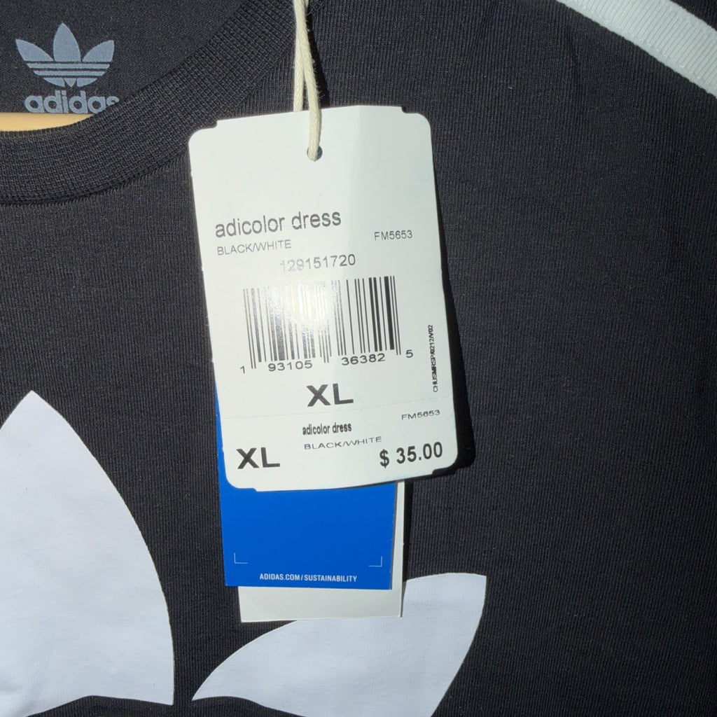 Adicolor Adidas Originals Dress Black White XL FM5653 Trefoil 0175