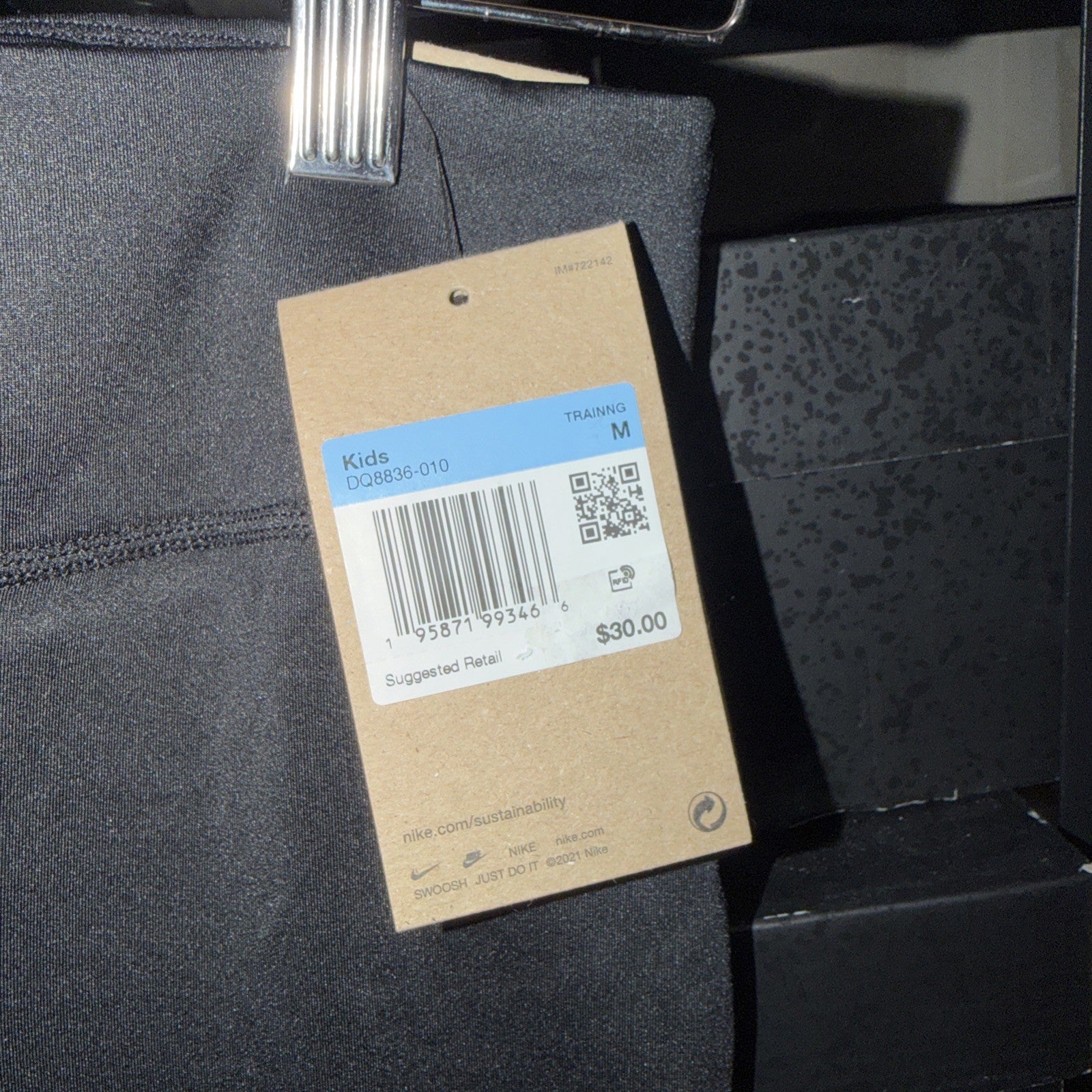 Nike - Junior's Girl's Dri-FIT One Leggings, Black, Size Medium 0182