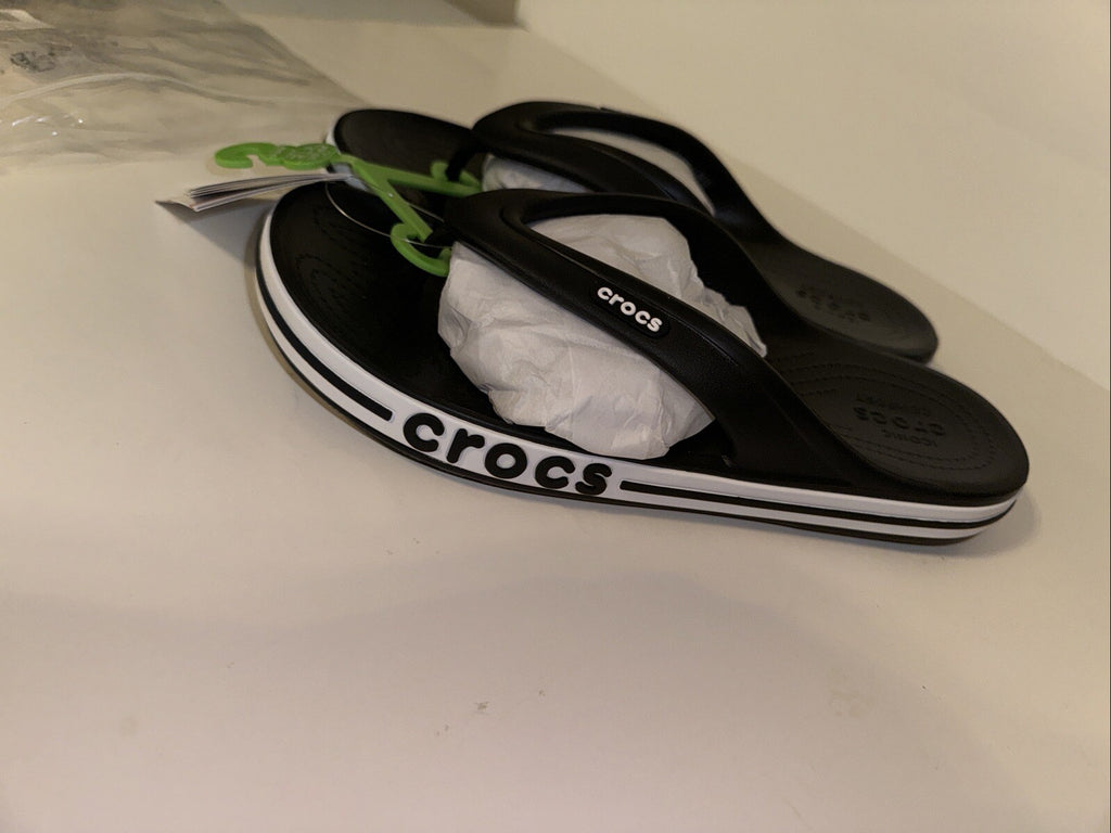 Size 6 Mens 8 Womens Crocs Sandals Bayaband Flip Flops, Waterproof Shower Shoes