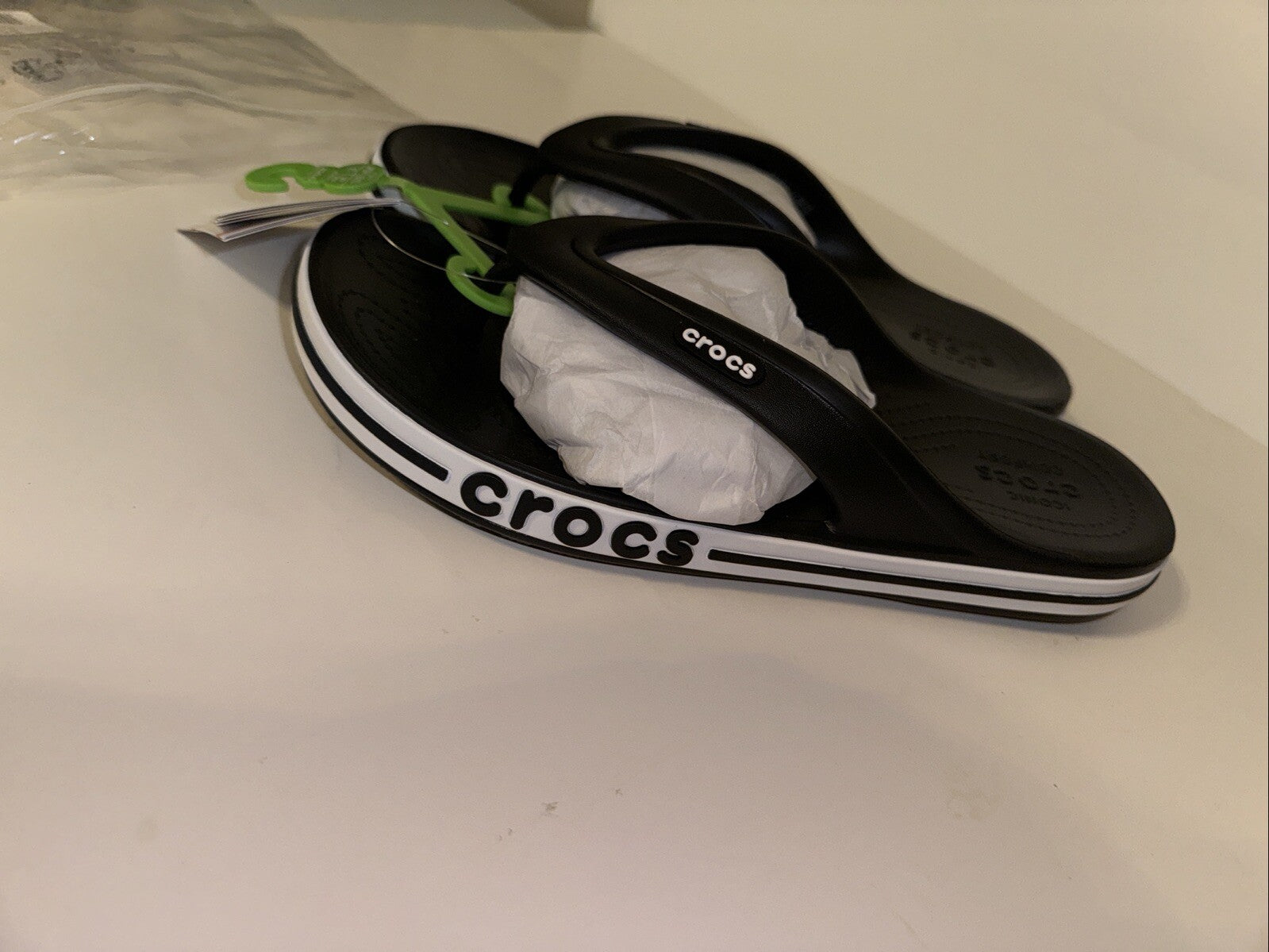 Size 6 Mens 8 Womens Crocs Sandals Bayaband Flip Flops, Waterproof Shower Shoes