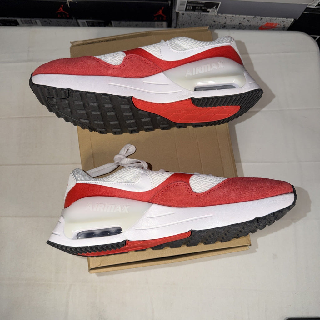 Nike Air Max SYSTM White University Red Size 10.5 DM9537 104
