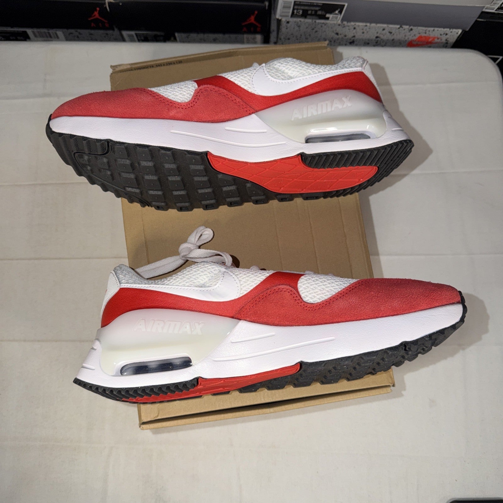 Nike Air Max SYSTM White University Red Size 10.5 DM9537 104