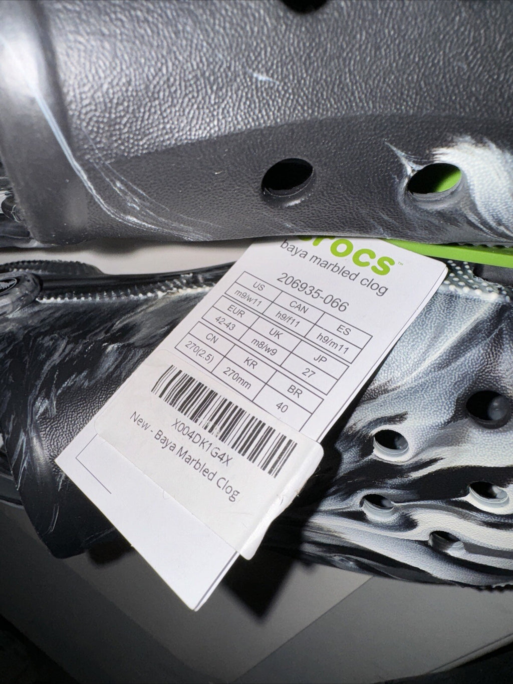 9M/11W Crocs Men's and Women's Shoes Baya Marbled Tie Dye Clogs, Water Shoes