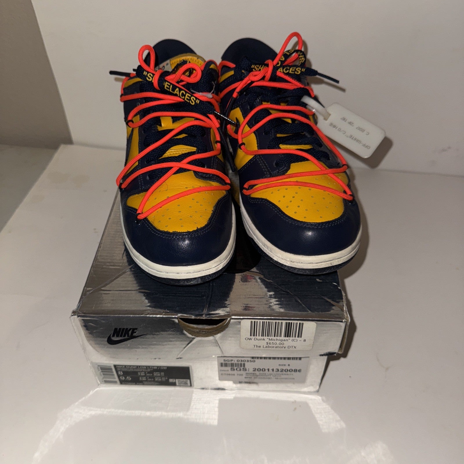 Size 8 - Nike Dunk Low x OFF-WHITE University Gold 2019