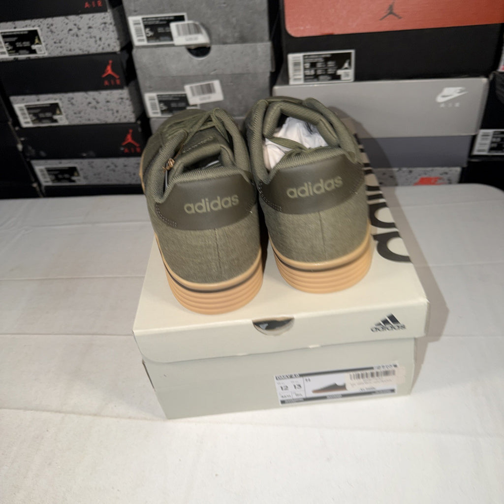 adidas Daily 4.0 Skateboarding Shoes Olive Green, Gum, Size 12 US IF4494