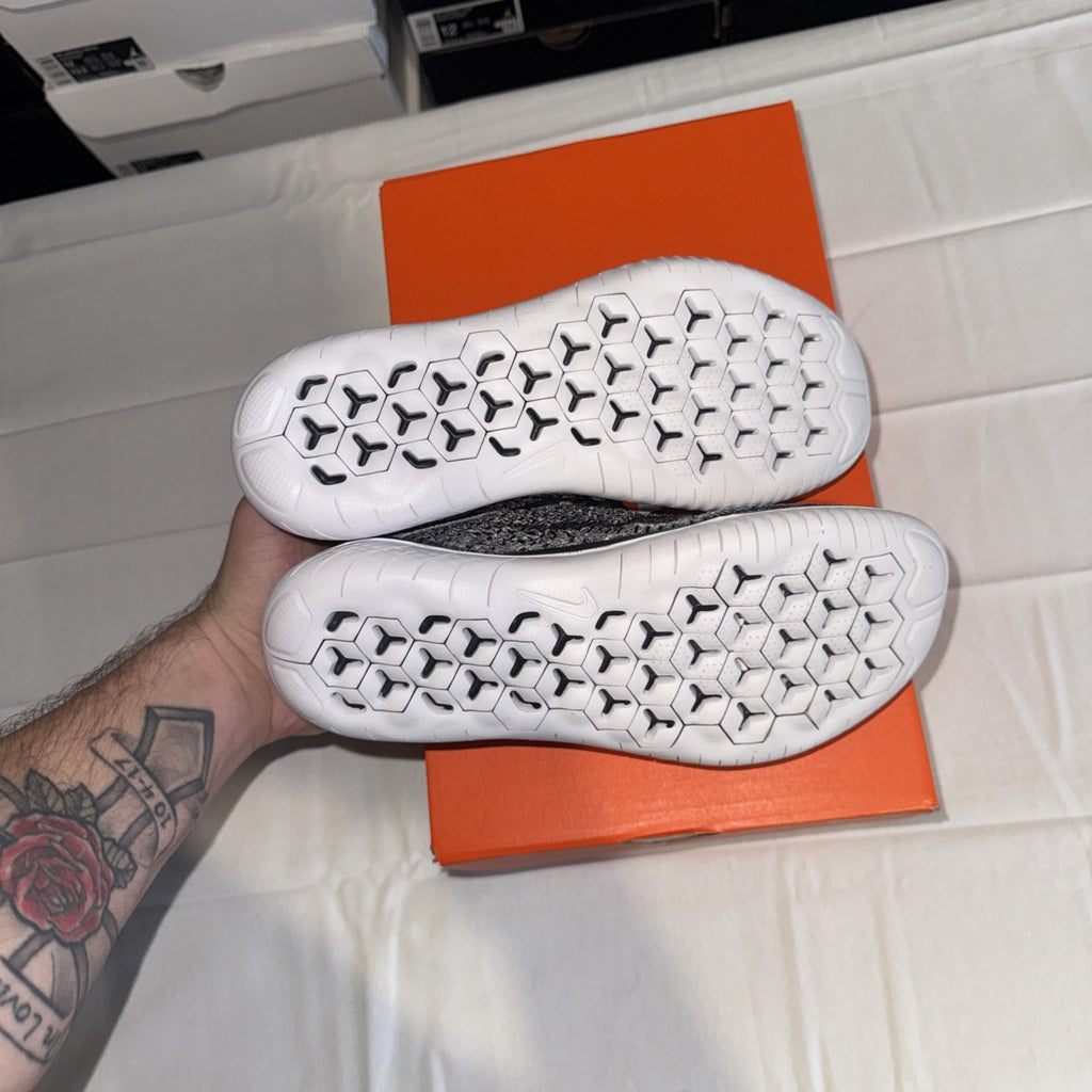 Size 8 - Nike Free RN Flyknit 2018 White Black W