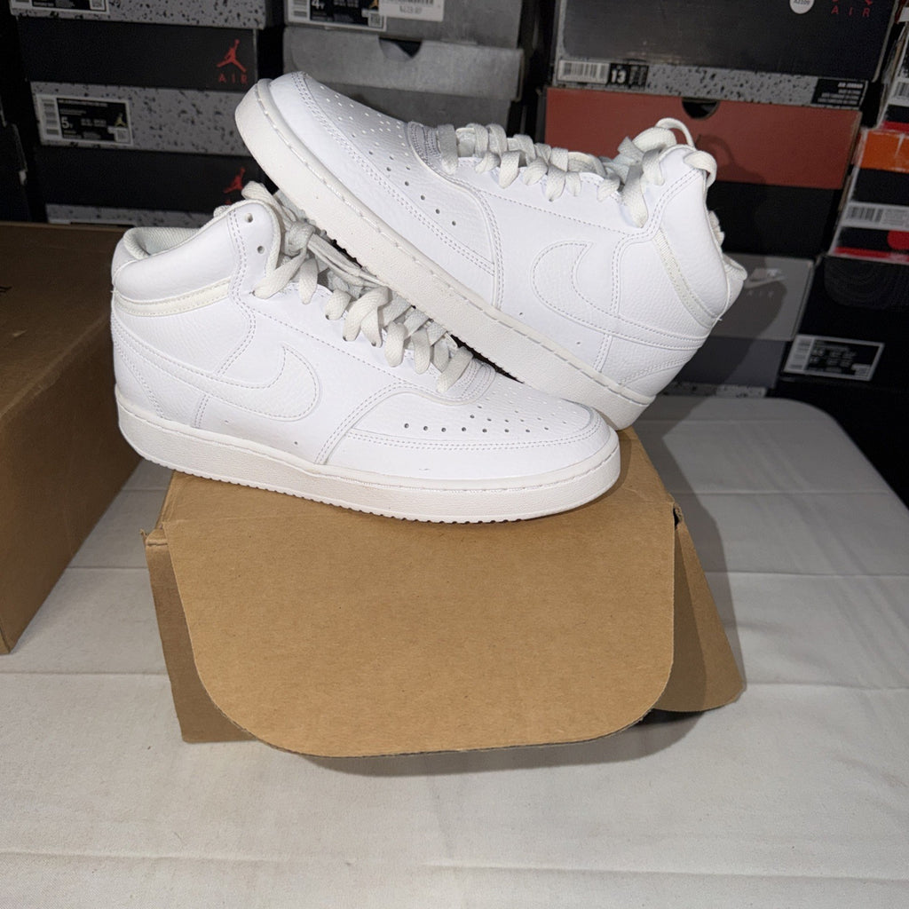 Nike Court Vision Mid Triple White Size 8 cd5536 100