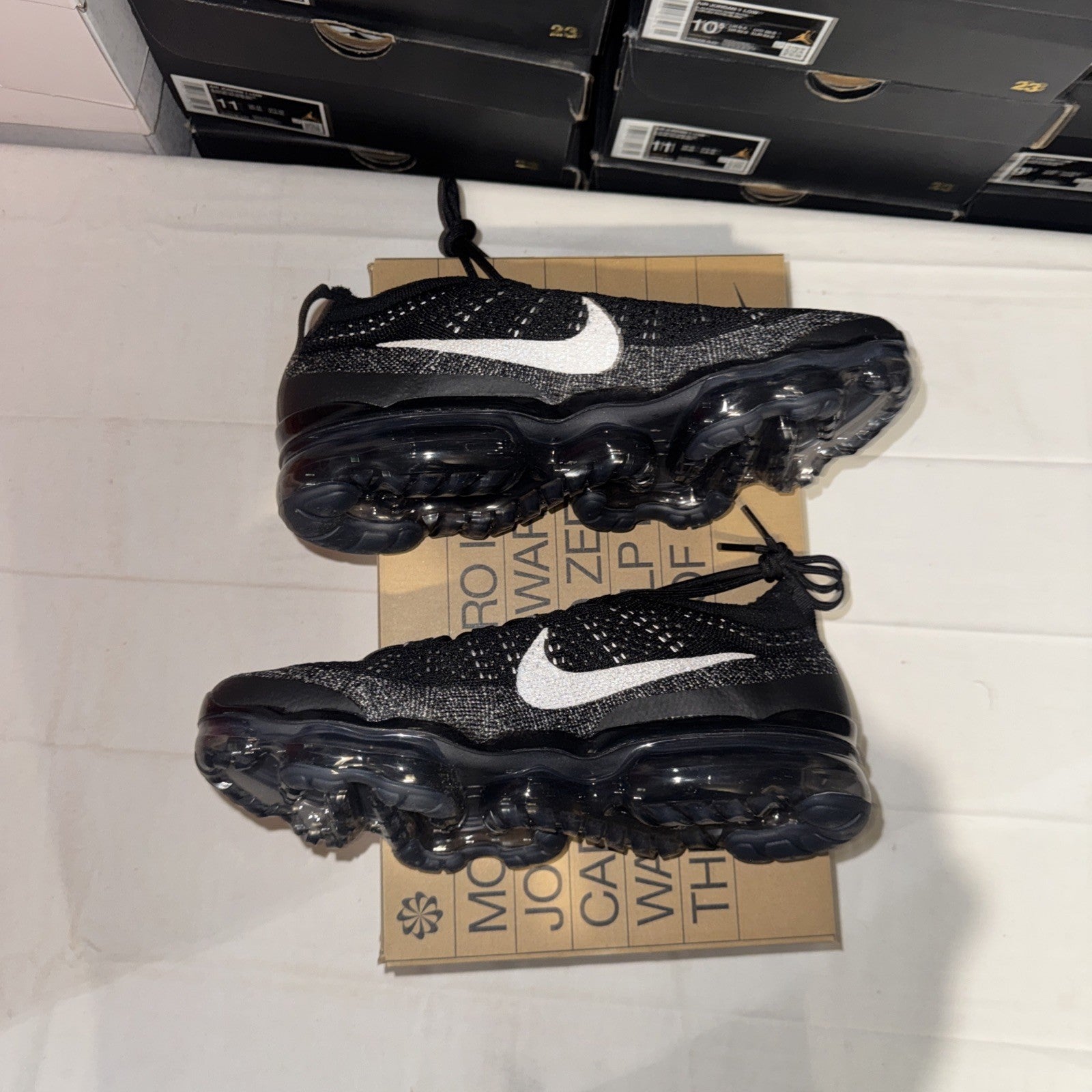 Nike Air VaporMax 2023 Men's Sneakers Black/White, Flyknit, DV1678 001 Size 8.5