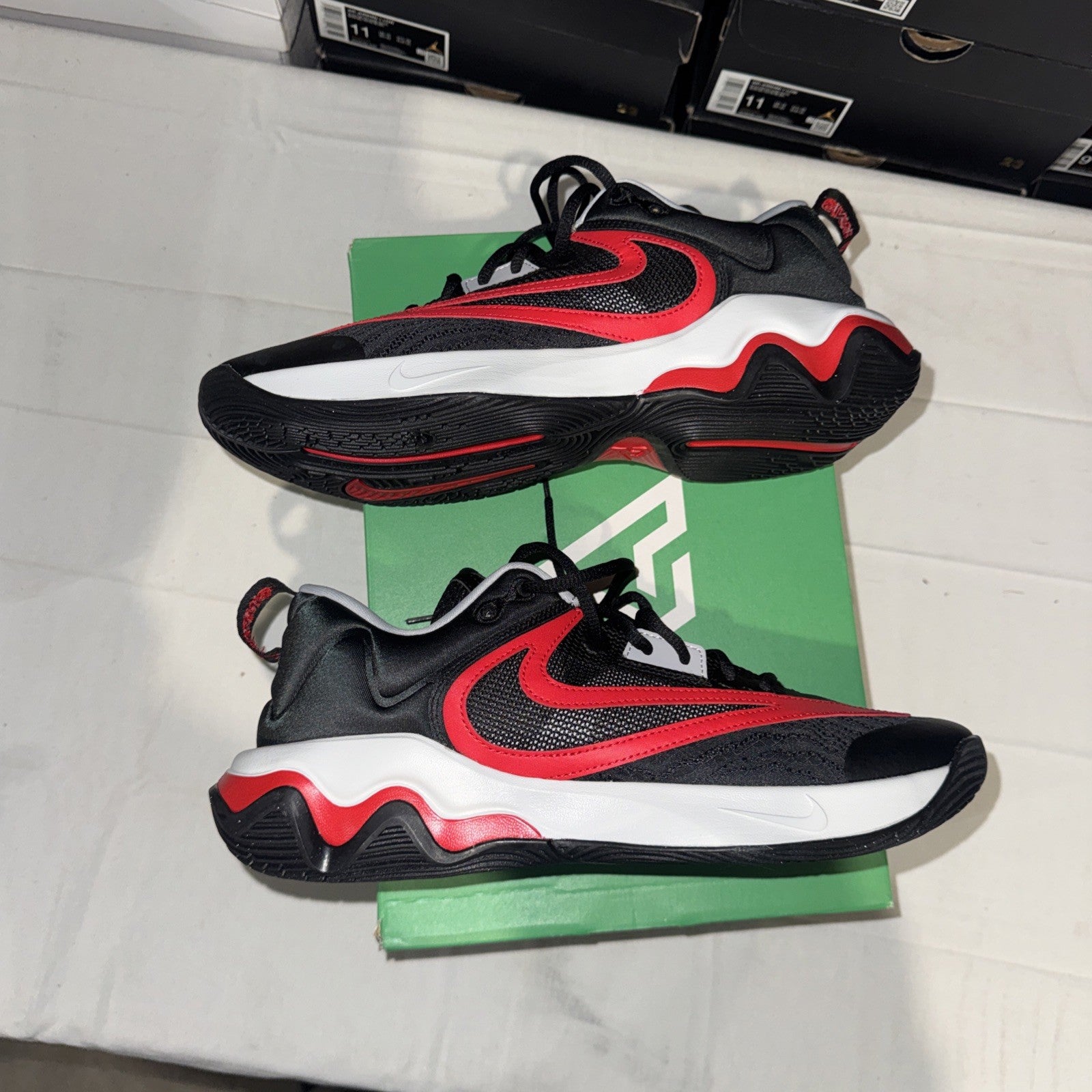 Nike Giannis Immortality 3 Sneakers Black/University Red, Size 10.5, DZ7533-004