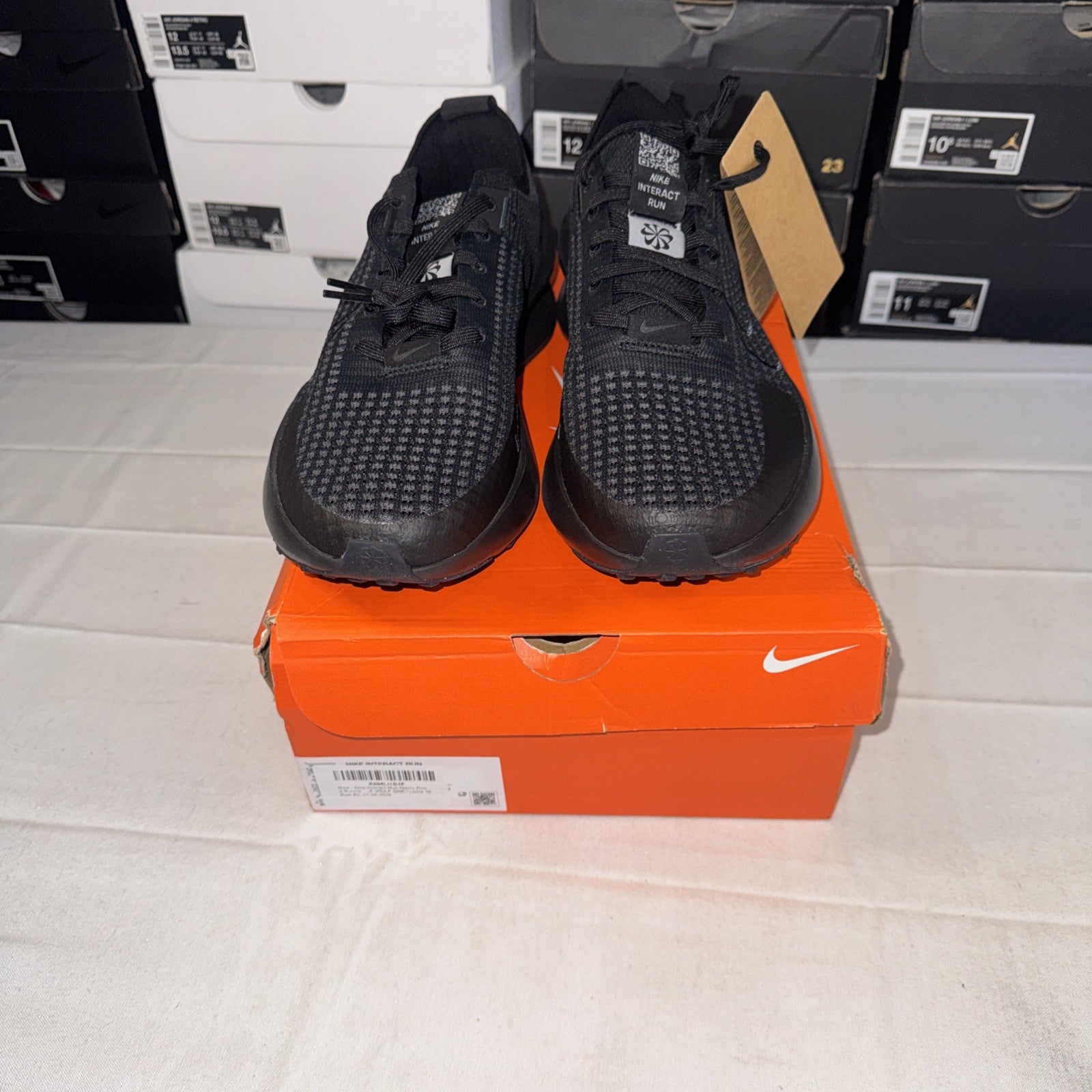 Nike Interact Run Men's Size 10 Black/Anthracite Wolf Grey FD2291-005