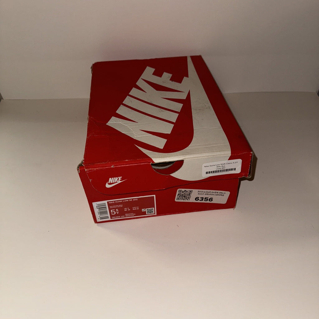 Nike Dunk Low SE Sail Multi-Camo DB1909-100 ( GS ) Size 5.5Y