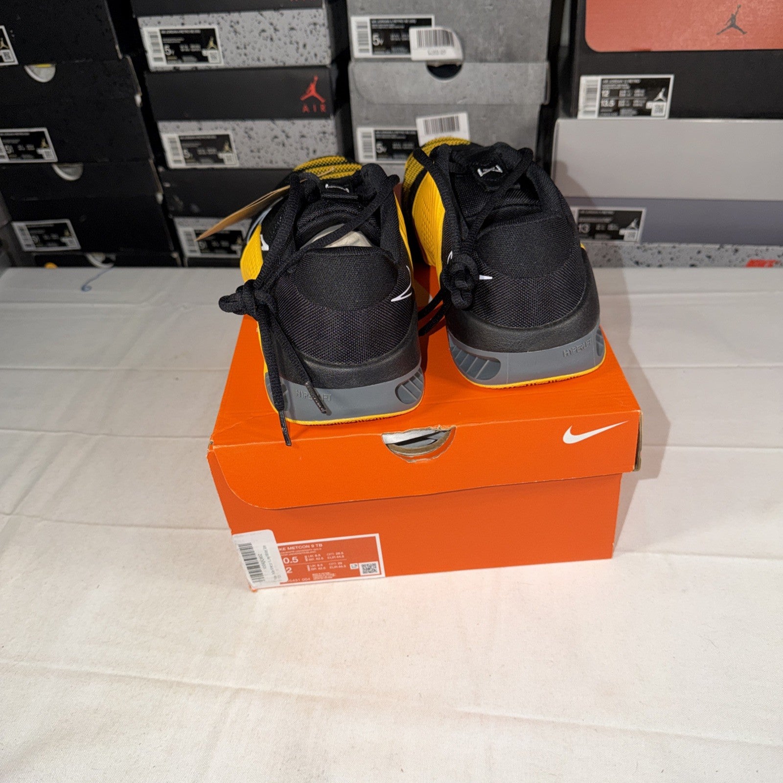 Nike Men's Metcon 9 Sneaker Trainer Size 10.5, Black/Hype, FD5431 004