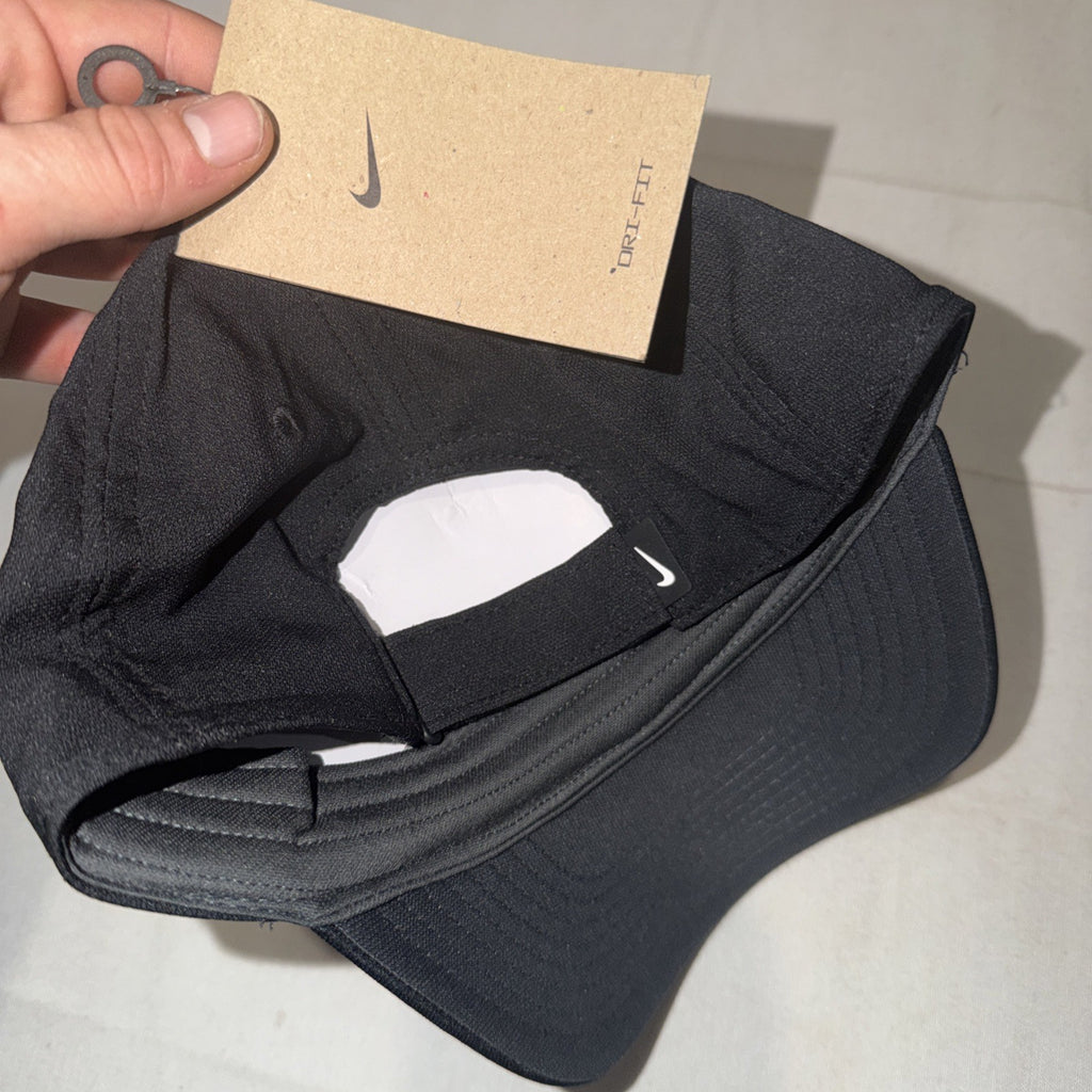 NWT Nike Dri-Fit Club Cap Adult Size S/M Black Hat Golf Running 0050-0053
