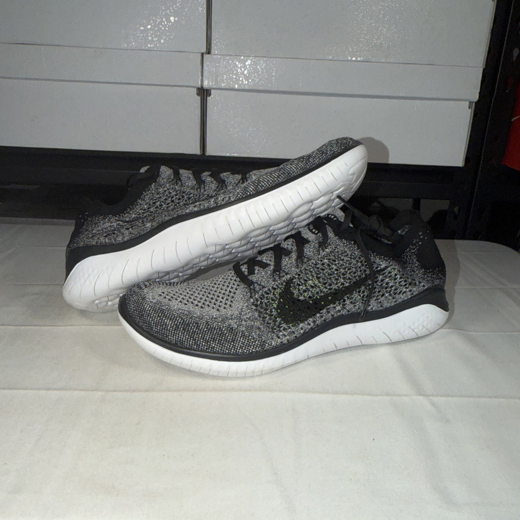 Nike Free RN Flyknit 2018 White Black 942838-101 Size 13