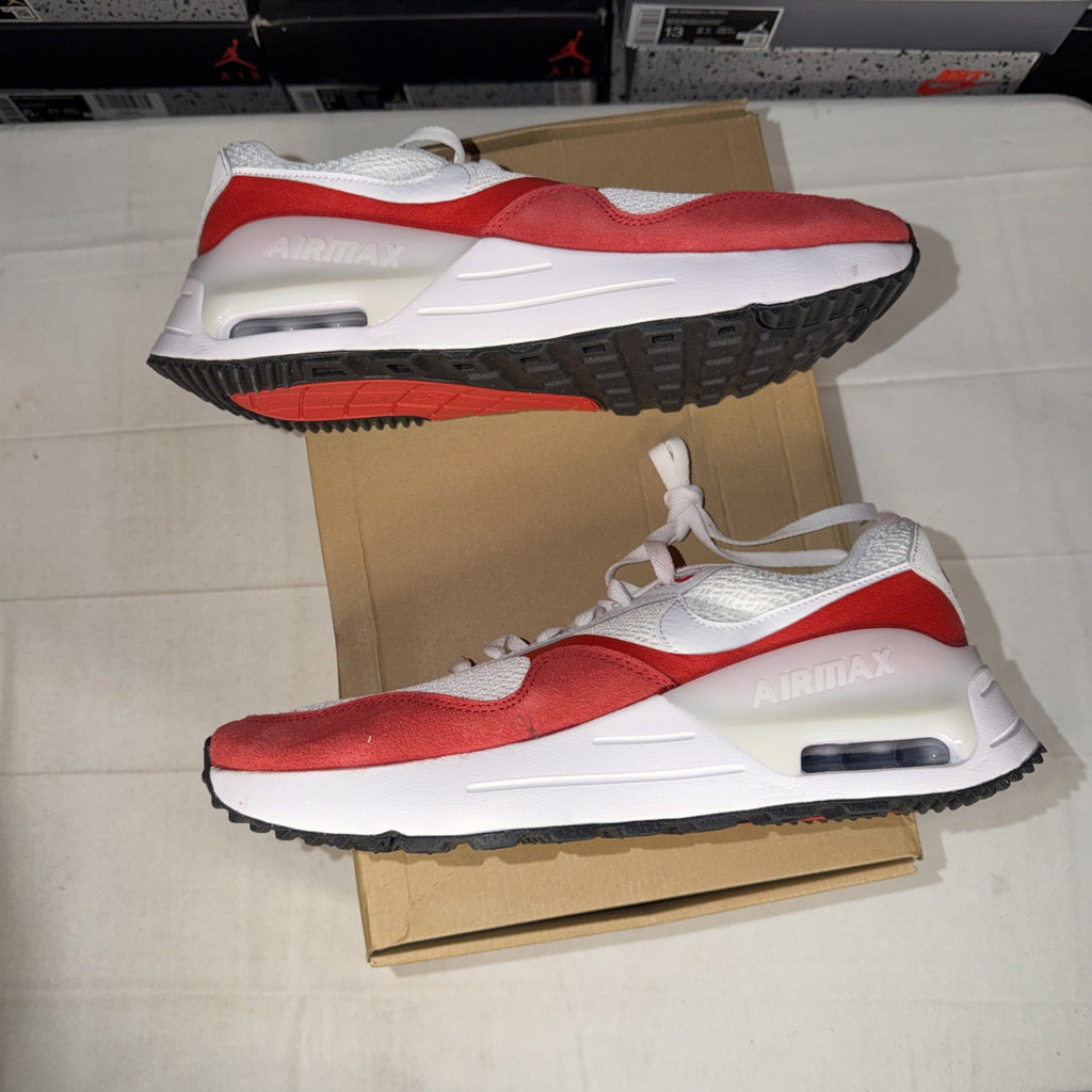Nike Air Max SYSTM White University Red Size 10 DM9537 104