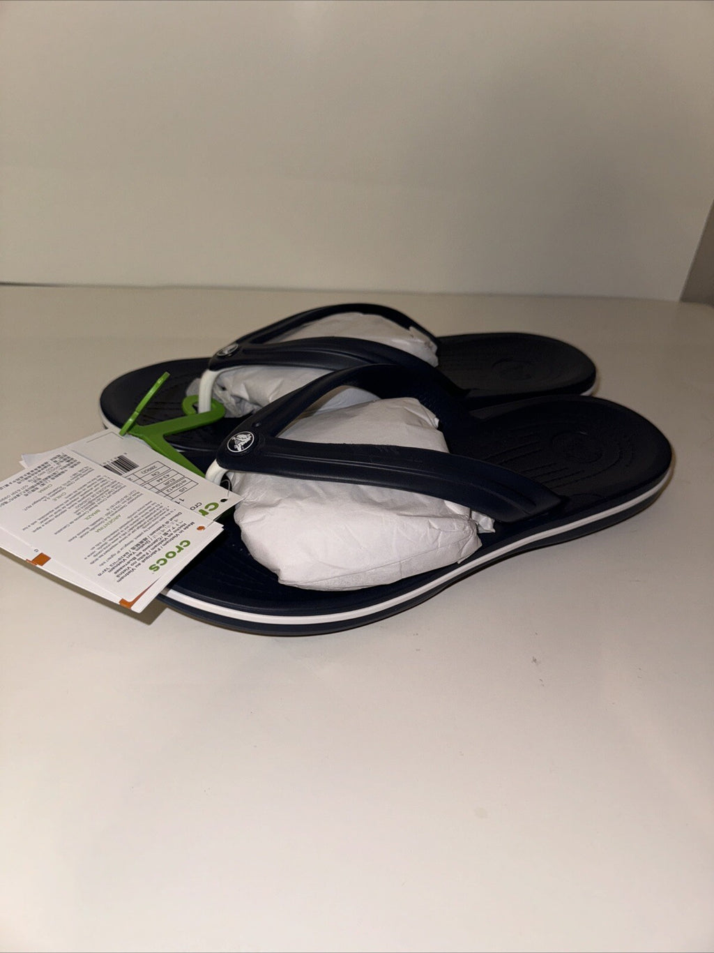 10M/12W Crocs Sandals - Bayaband Flip Flops, Waterproof Shower Shoes NAVY