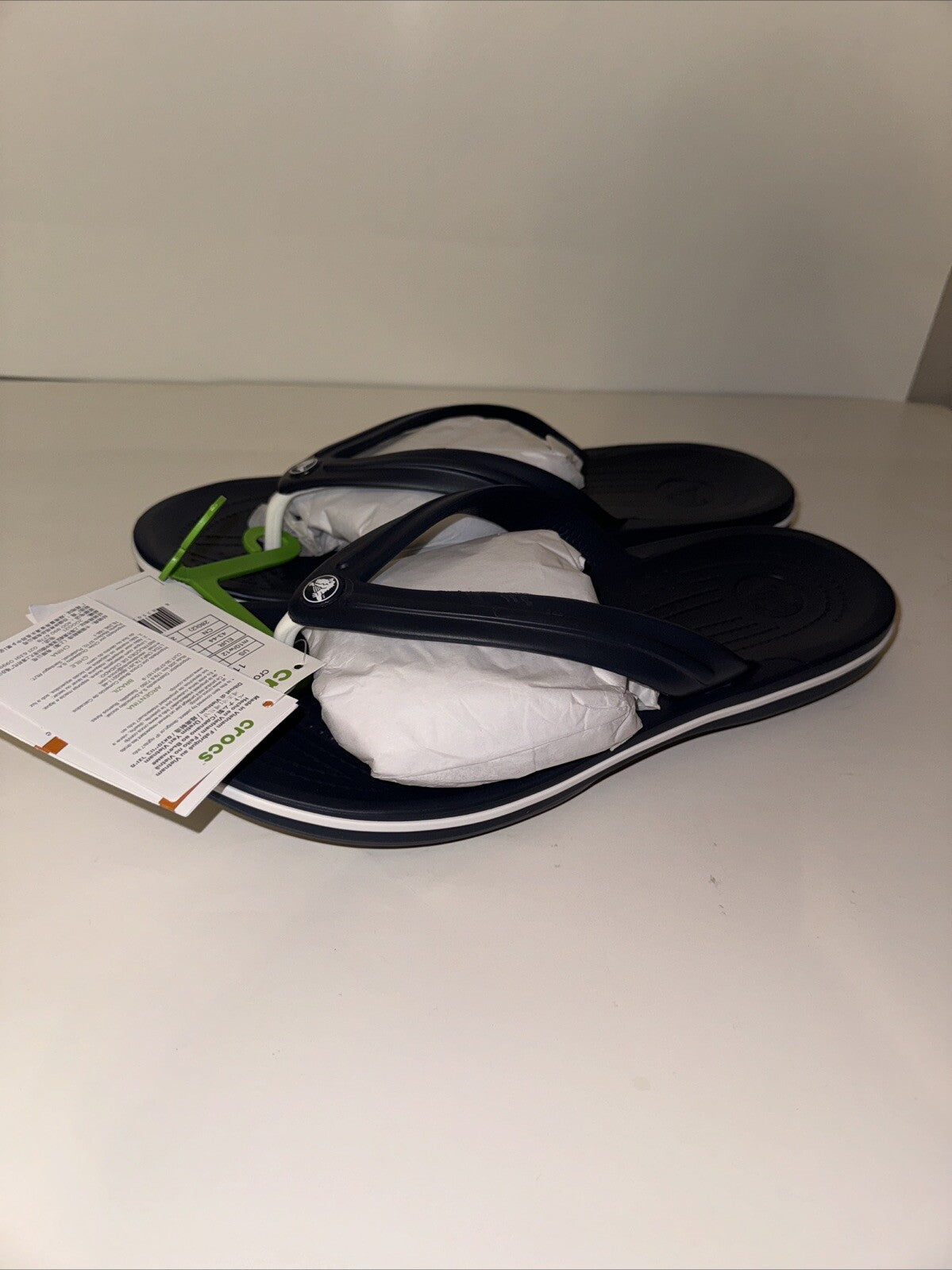 10M/12W Crocs Sandals - Bayaband Flip Flops, Waterproof Shower Shoes NAVY