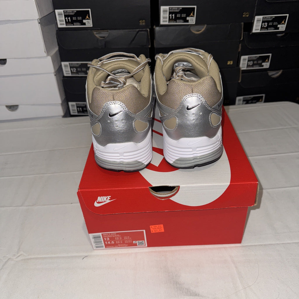 Nike P-6000 Khaki Metallic Silver HQ3030-200 Size 13
