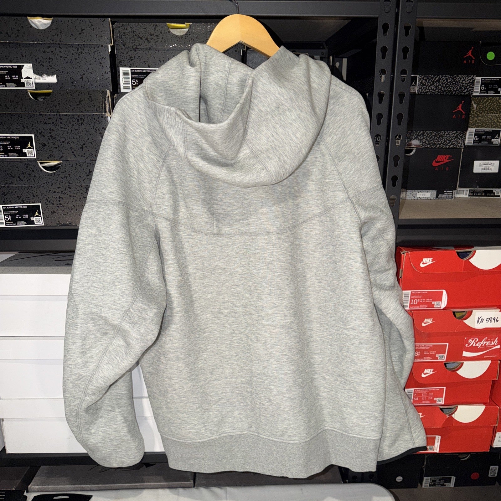 Nike Sportswear Tech Fleece Windrunner Gray Hoodie FB7921-063 Size XL 0012