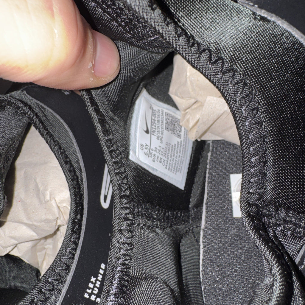 Nike Flex Runner 3 Kids' Running Shoes Black/White, Size 6.5Y, FN1294-005