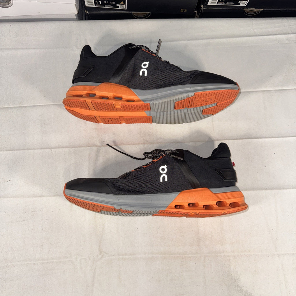 On Men's Cloudnova Flux Running Shoes Size 11, Orange/Black, 3MD10260666