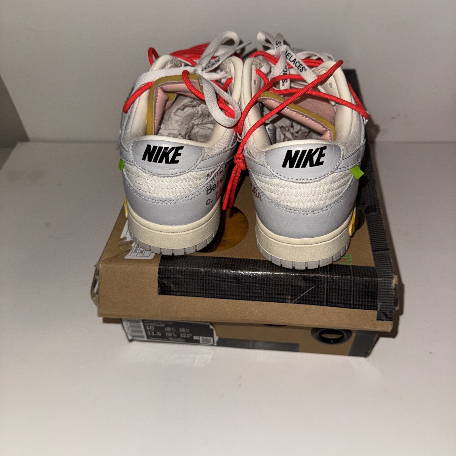 Size 10 - Nike Off-White x Dunk Low Lot 06 of 50