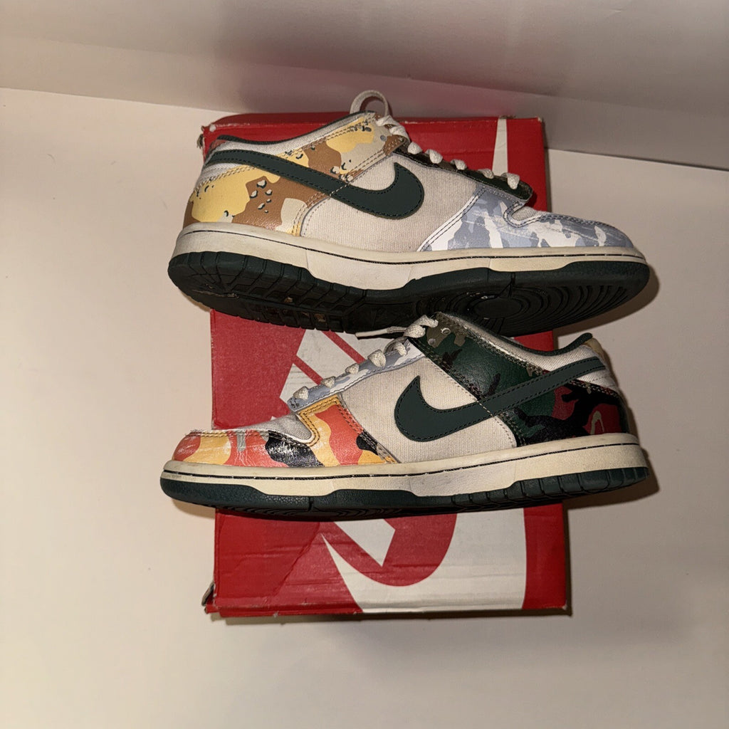 Nike Dunk Low SE Sail Multi-Camo DB1909-100 ( GS ) Size 5.5Y