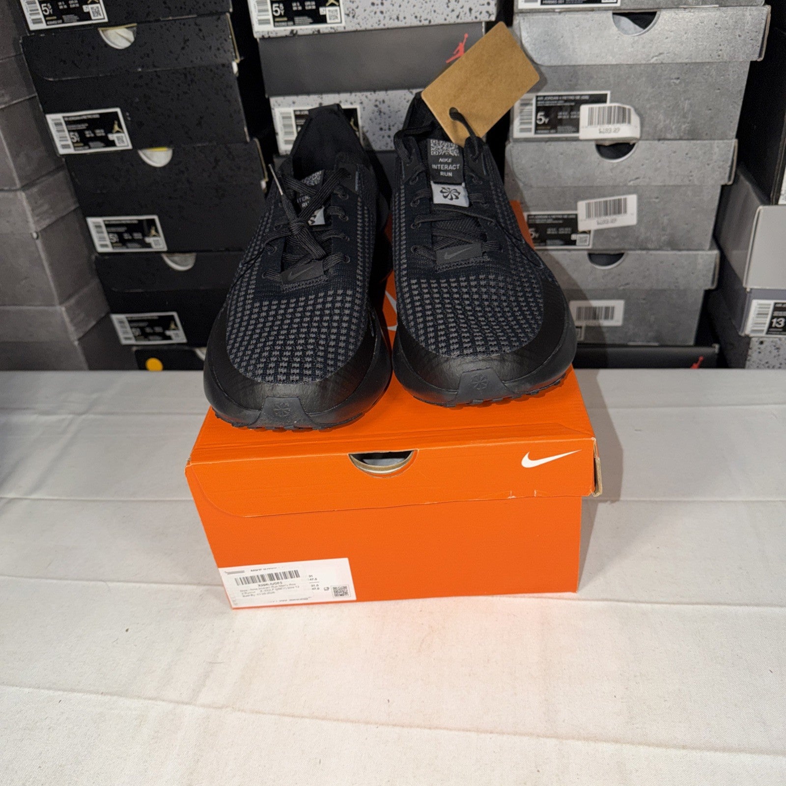 Nike Interact Run Men's Size 13 Black/Anthracite Wolf Grey FD2291-005