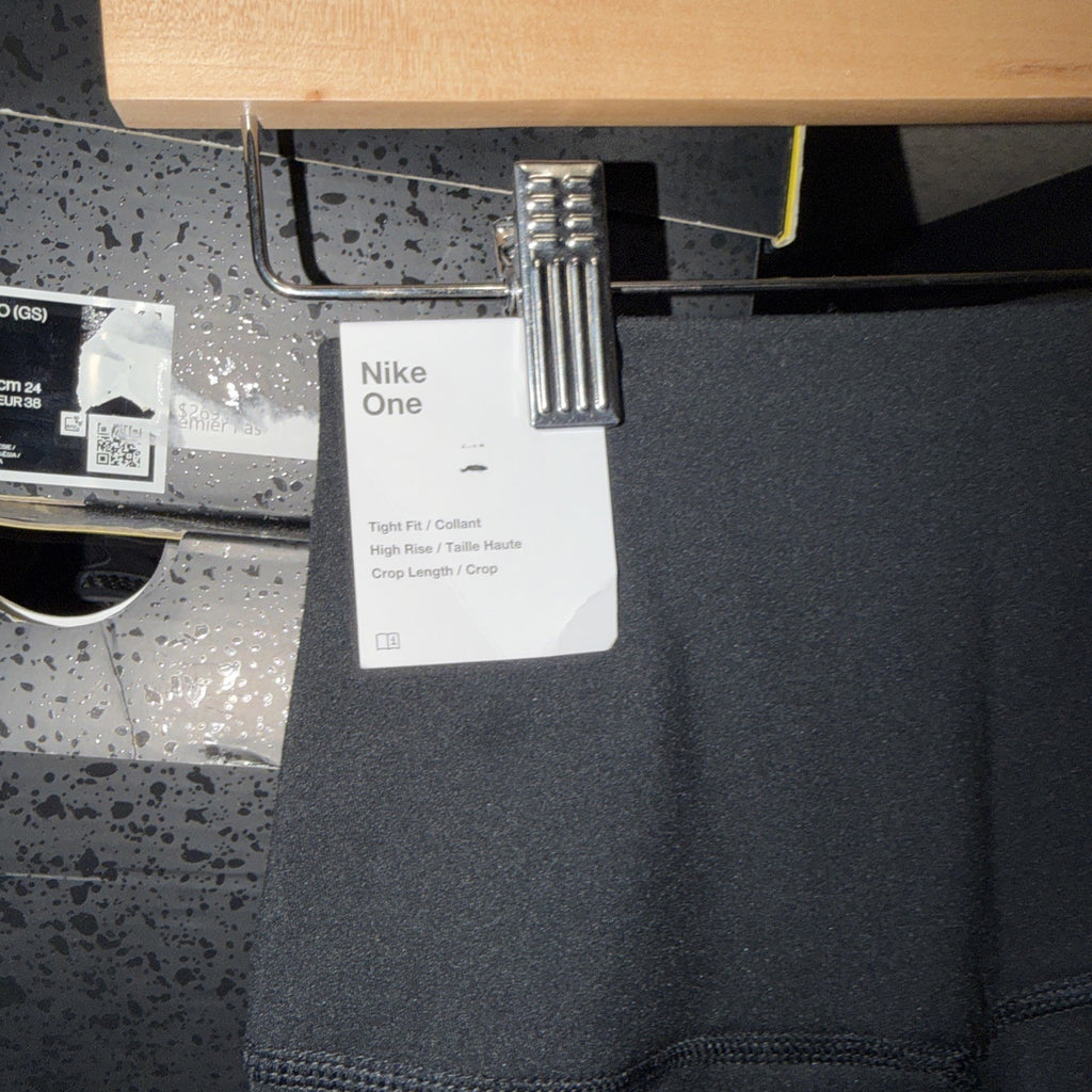 Nike Women's One High-Rise Cropped Leggings Size X-Small Black |DM7276-010| 0184
