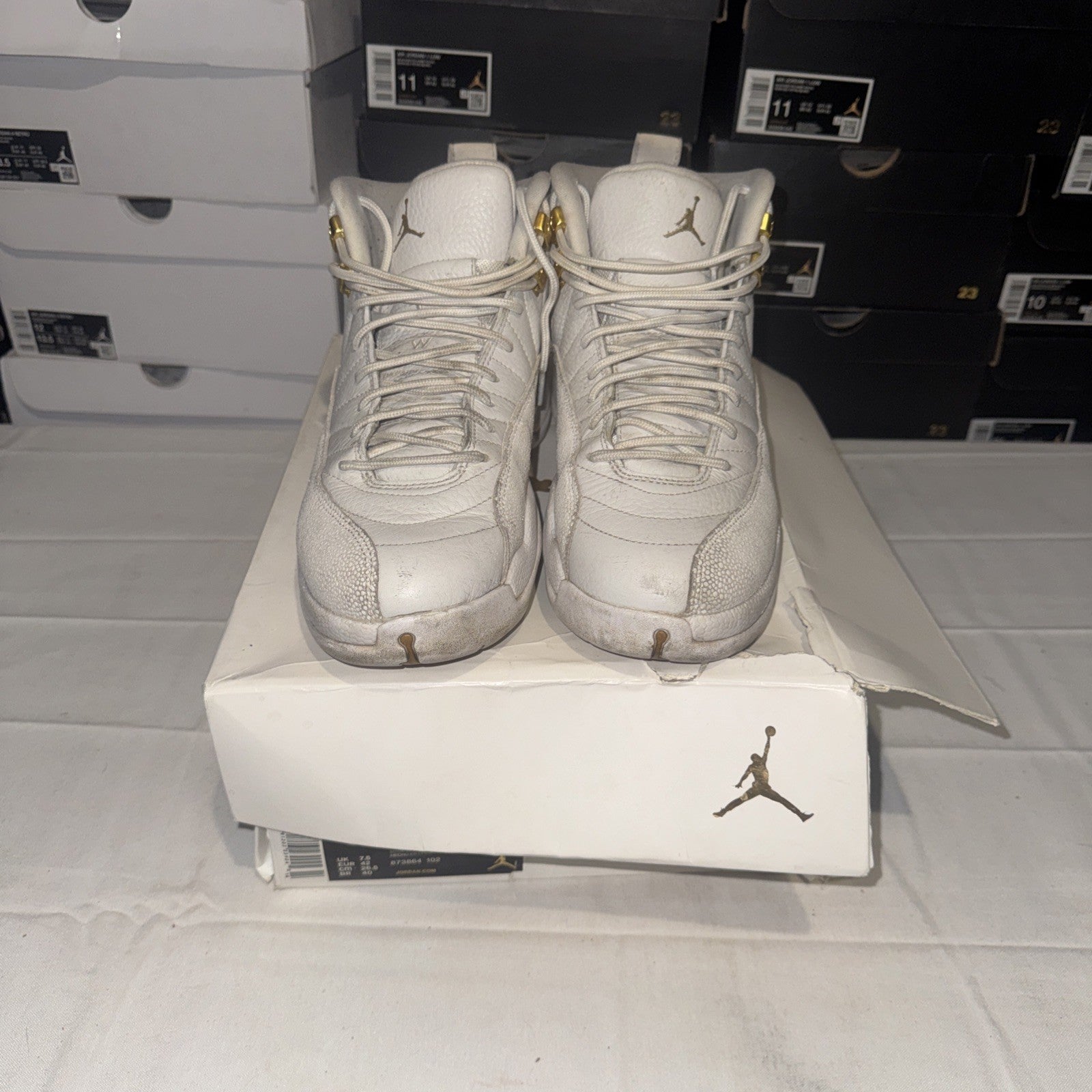 Size 8.5 - OVO x Air Jordan 12 Retro White